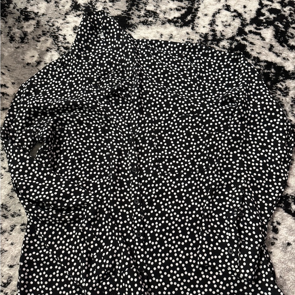 Express Monochrome Polka Dot Blouse